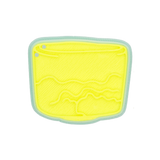 No.0403 楽焼白片身変茶碗 銘 不二山