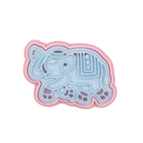 No.0537　インド　ブロックプリント　ゾウ