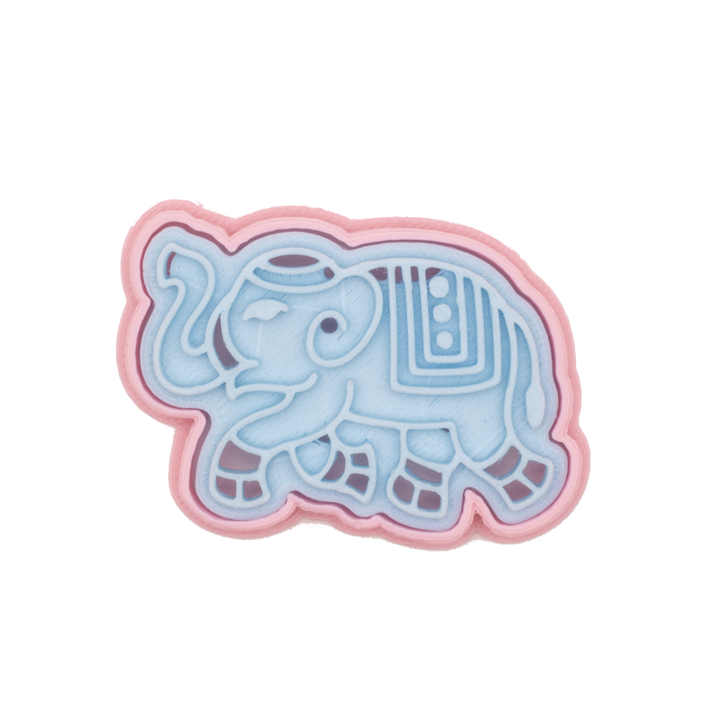 No.0537 インド ブロックプリント ゾウ クッキー型 – sacsac / cookie
