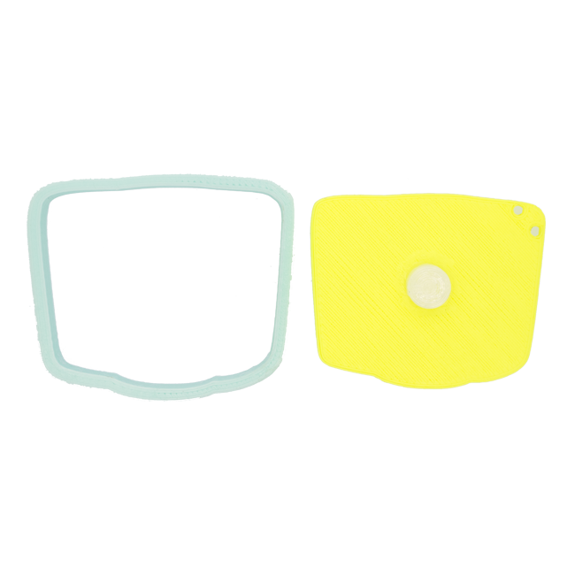 No.0403 楽焼白片身変茶碗 銘 不二山 sacsac / cookie cutter museum